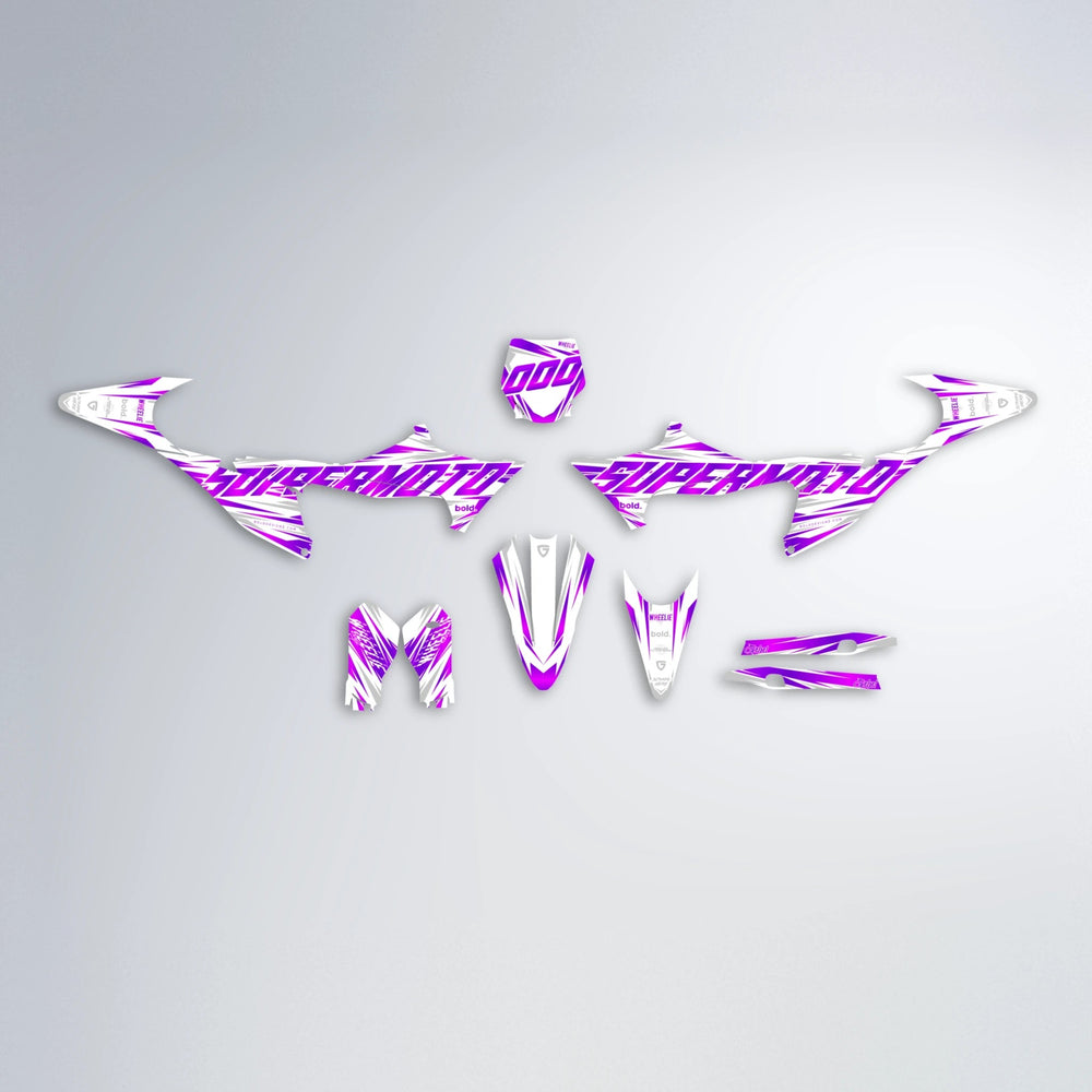 GEBEL V4 Stark Varg SM graphics kit parts layout in Purple