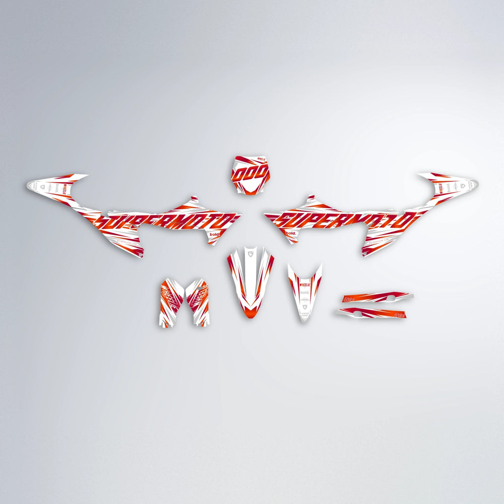 GEBEL V4 Stark Varg SM graphics kit parts layout in Red