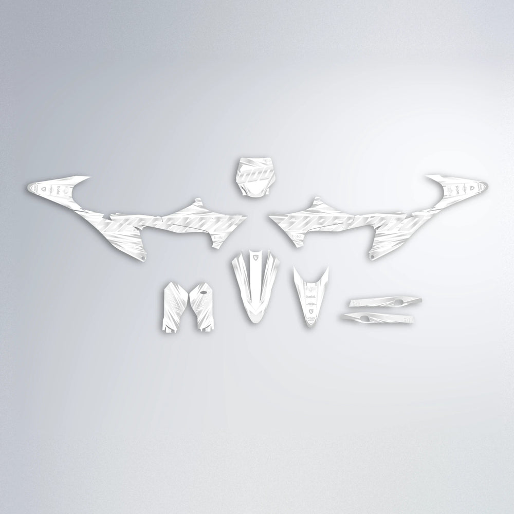 GEBEL V4 Stark Varg SM graphics kit parts layout in White