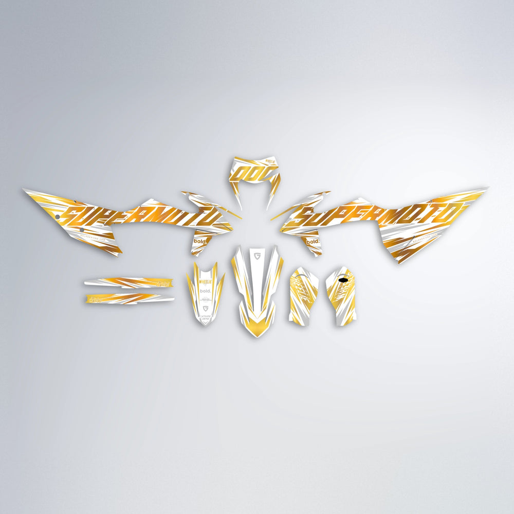 GEBEL V4 graphics kit parts layout in Gold Chrome