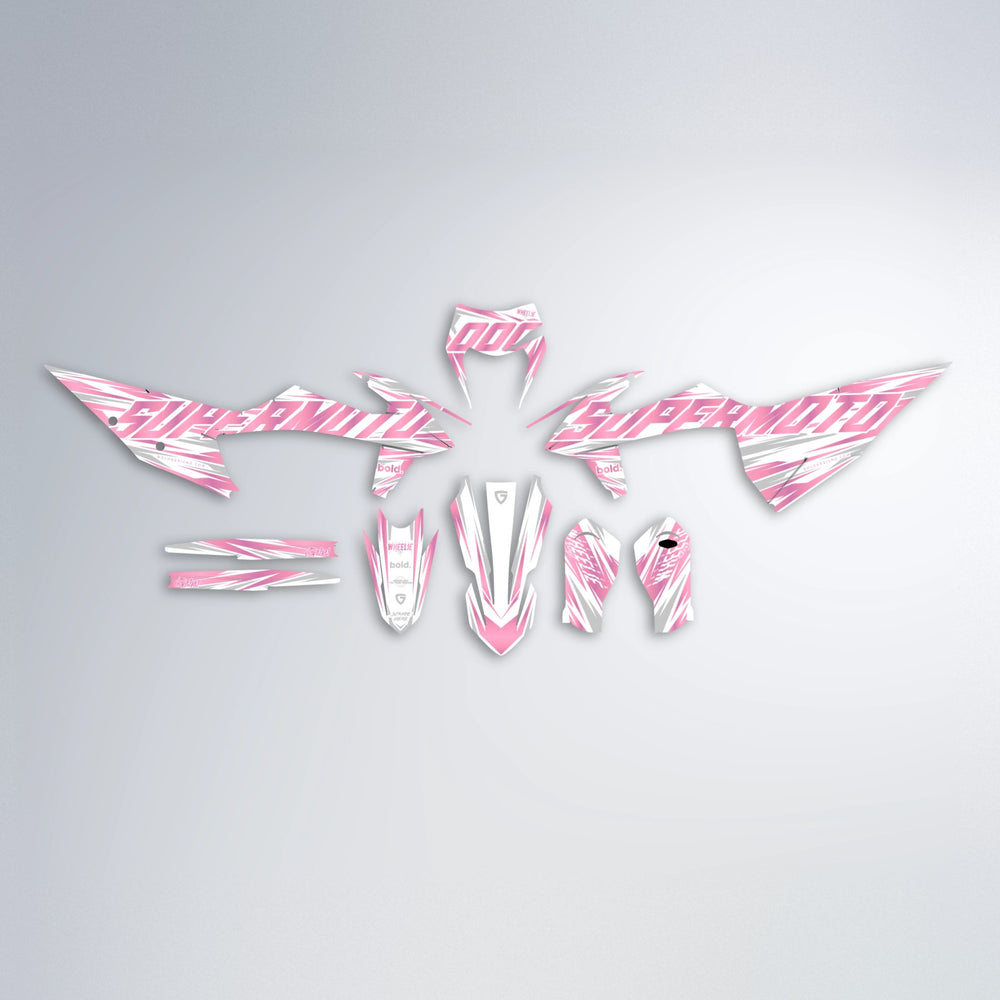 GEBEL V4 graphics kit parts layout in Sakura Pink