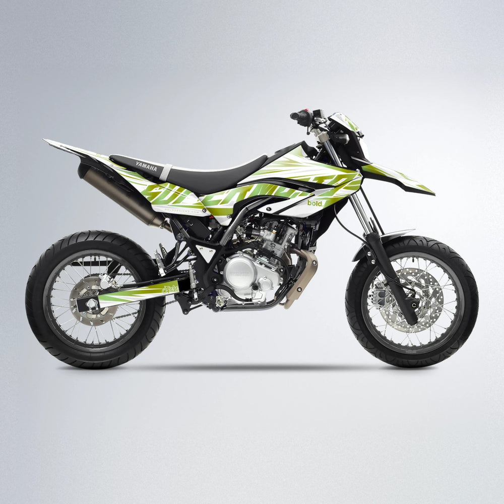 GEBEL V4 Yamaha WR 125X supermoto graphics kit in Olive