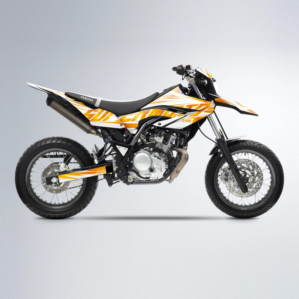 GEBEL V4 Yamaha WR 125X supermoto graphics kit in Orange