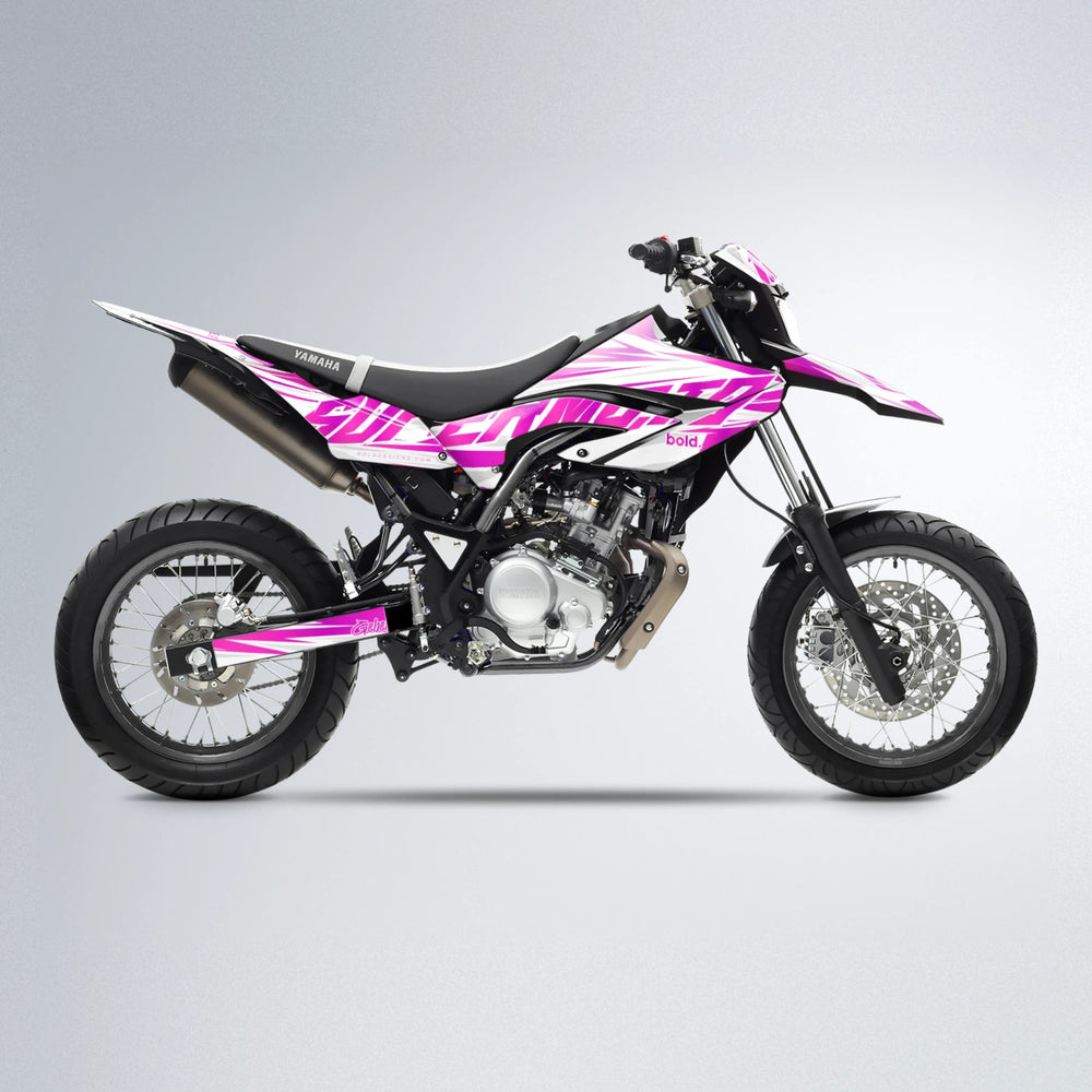 GEBEL V4 Yamaha WR 125X supermoto graphics kit in Pink