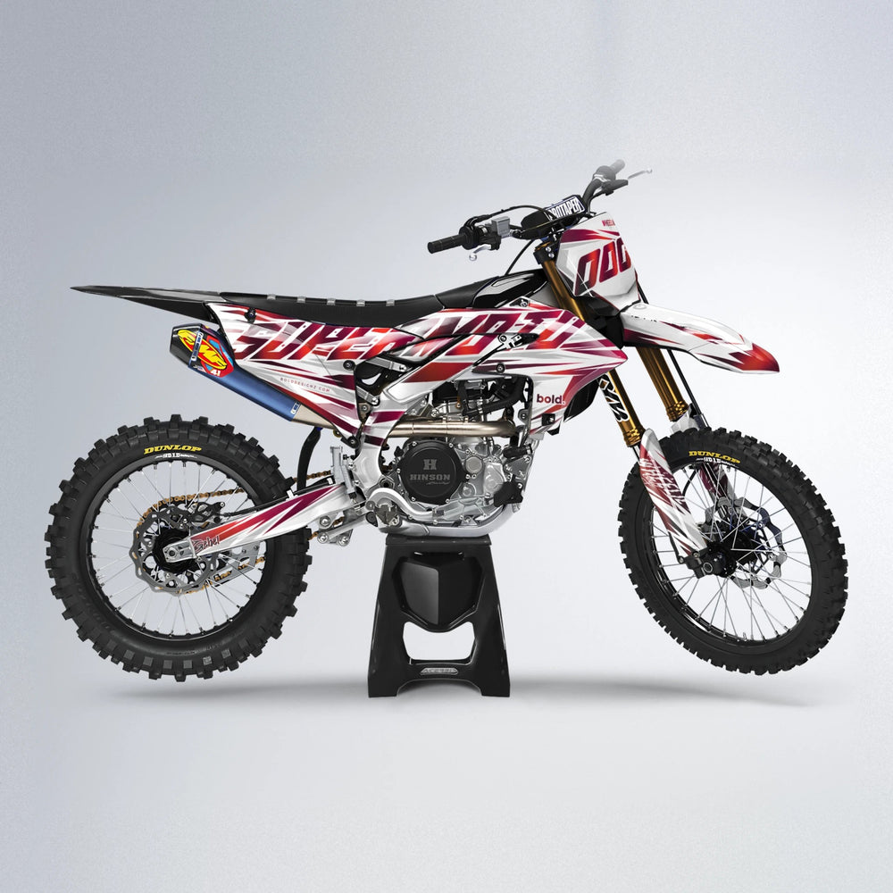 GEBEL V4 Yamaha YZF MX motocross graphics kit in Black & Red
