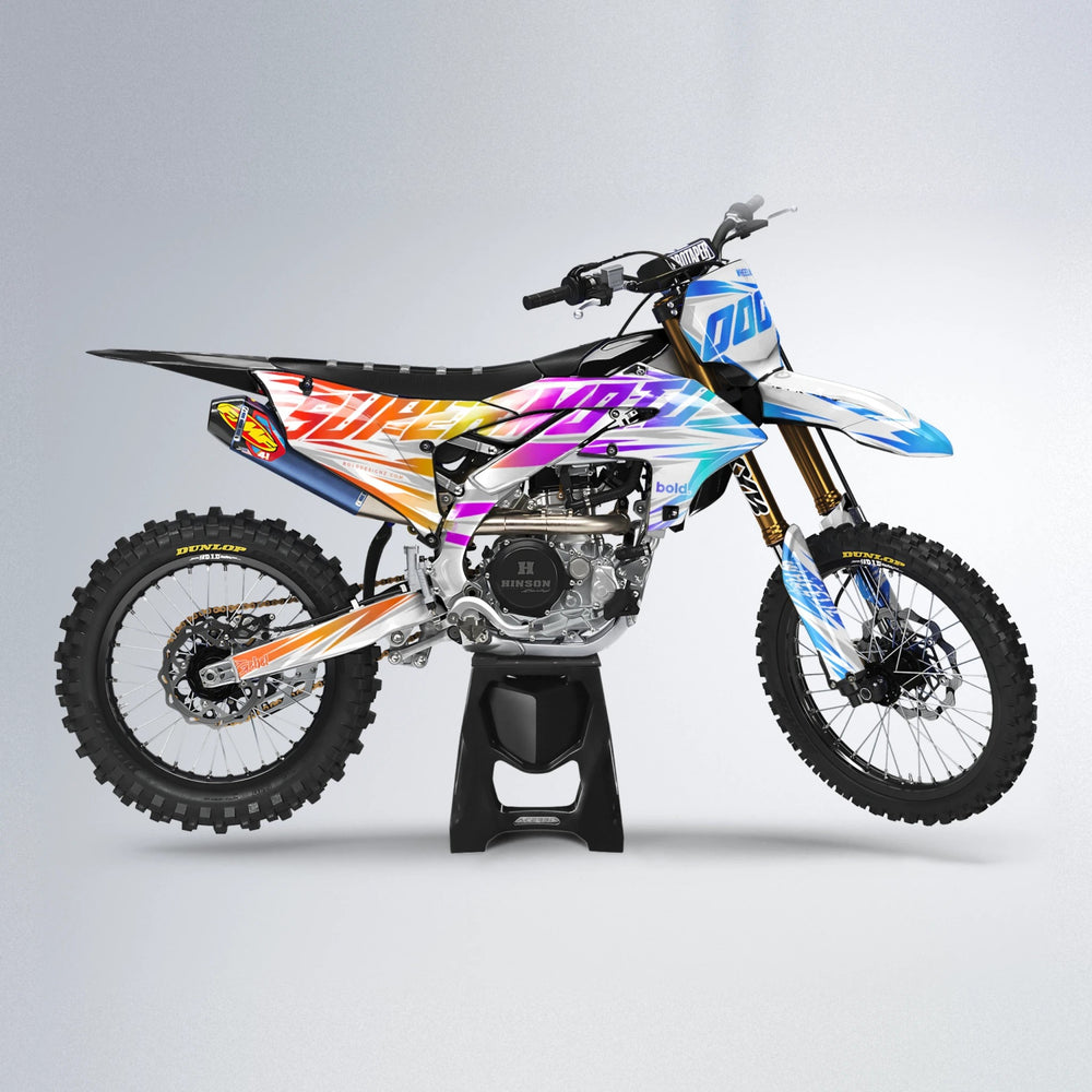 GEBEL V4 Yamaha YZF MX motocross graphics kit in Sunset Fade
