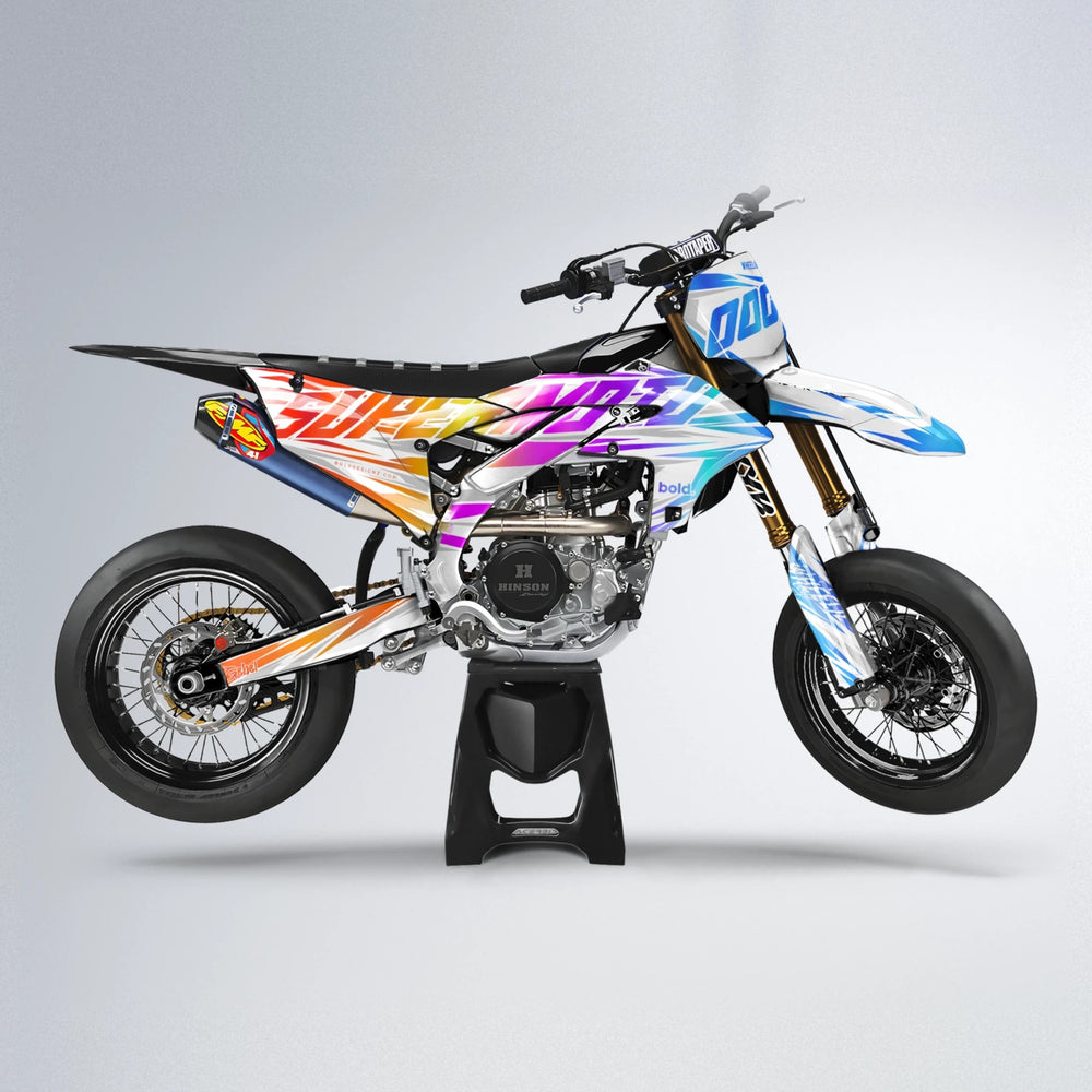 GEBEL V4 Yamaha YZF SM supermoto graphics kit in Sunset Fade