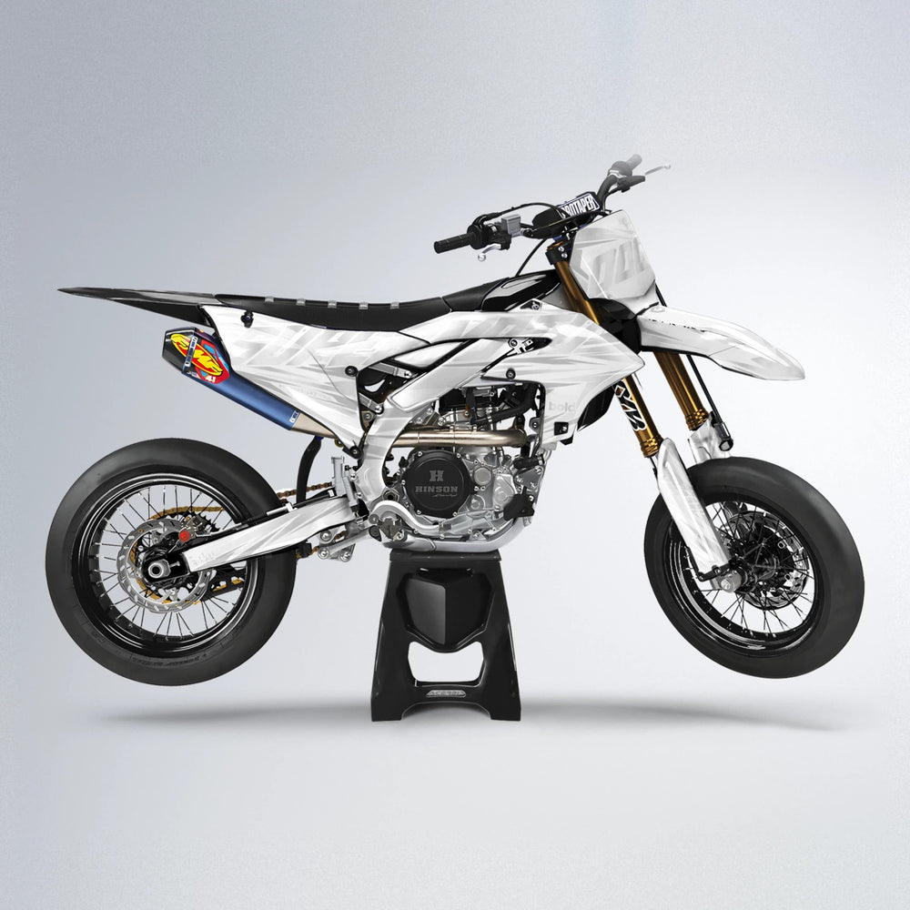GEBEL V4 Yamaha YZF SM supermoto graphics kit in White