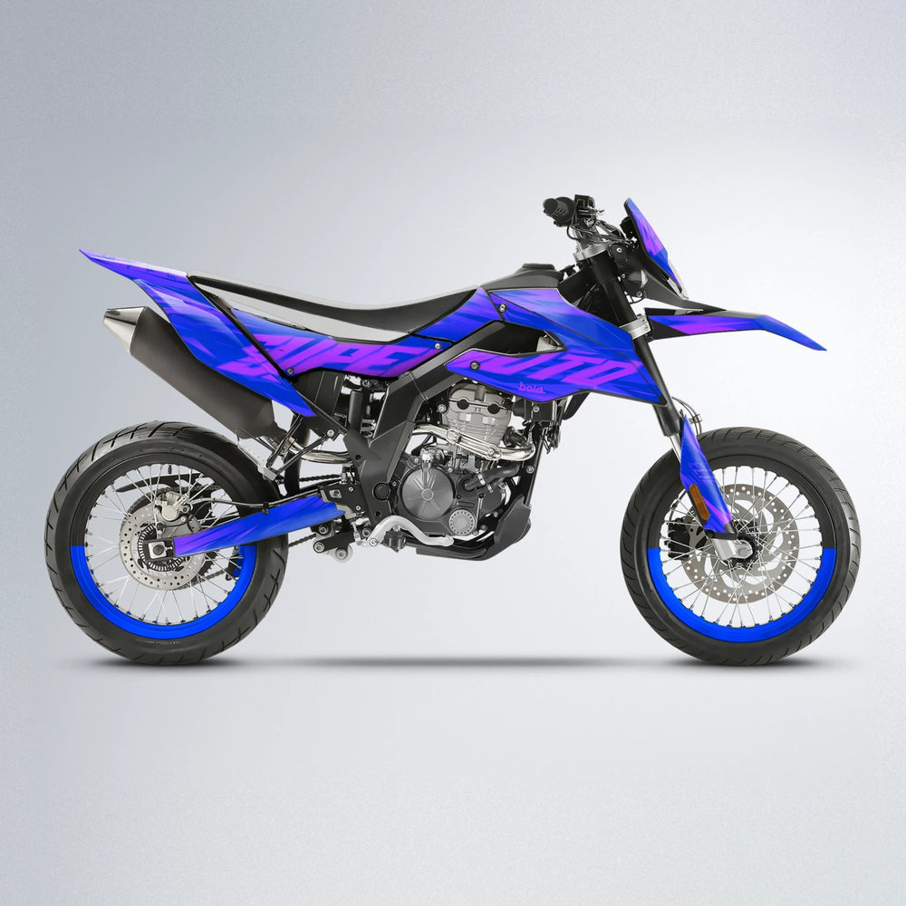 GEBEL V5 Aprilia SX 125 supermoto graphics kit in Blue