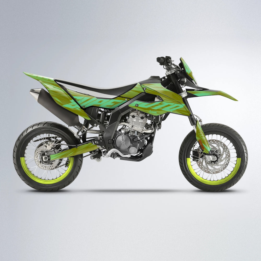 GEBEL V5 Aprilia SX 125 supermoto graphics kit in Olive