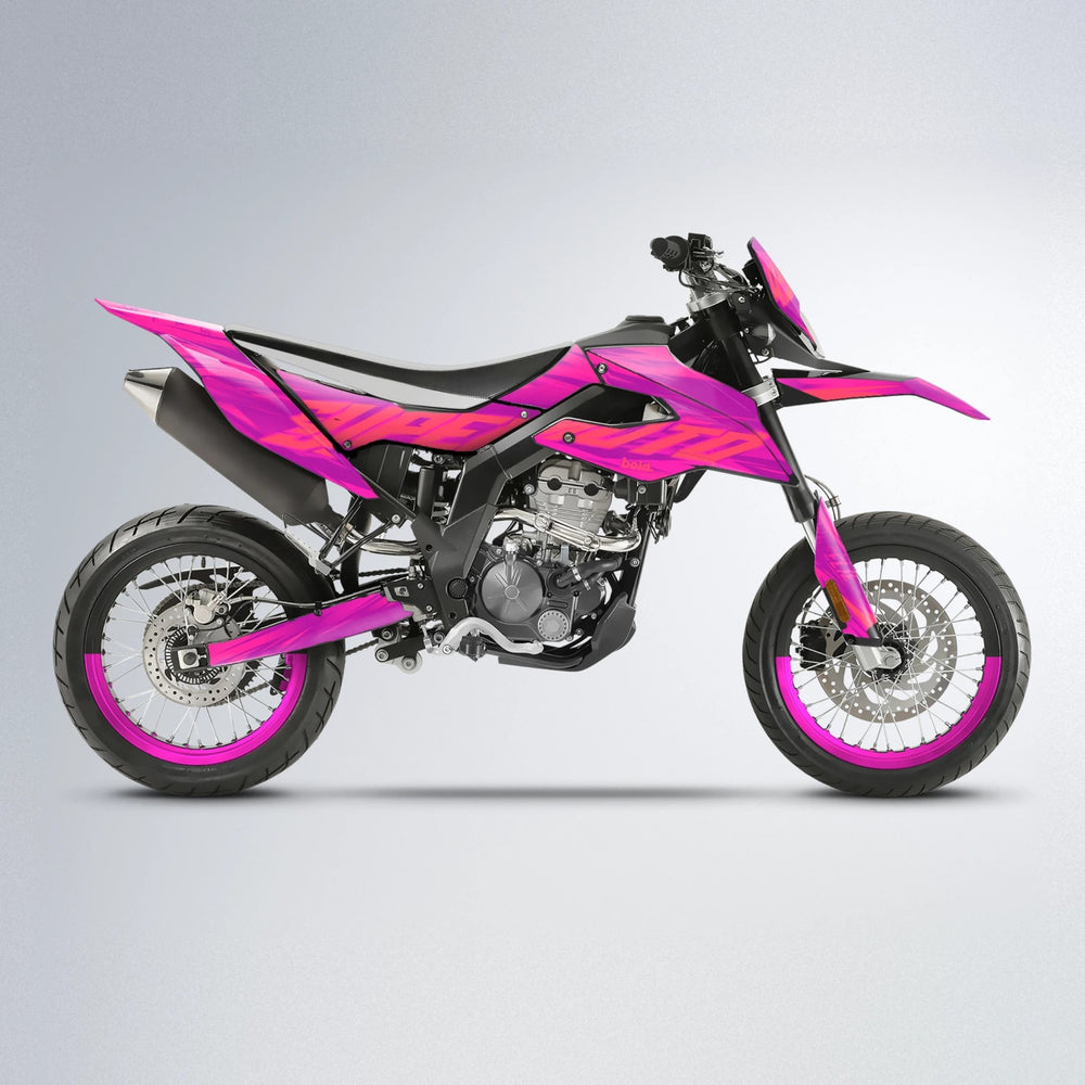 GEBEL V5 Aprilia SX 125 supermoto graphics kit in Pink