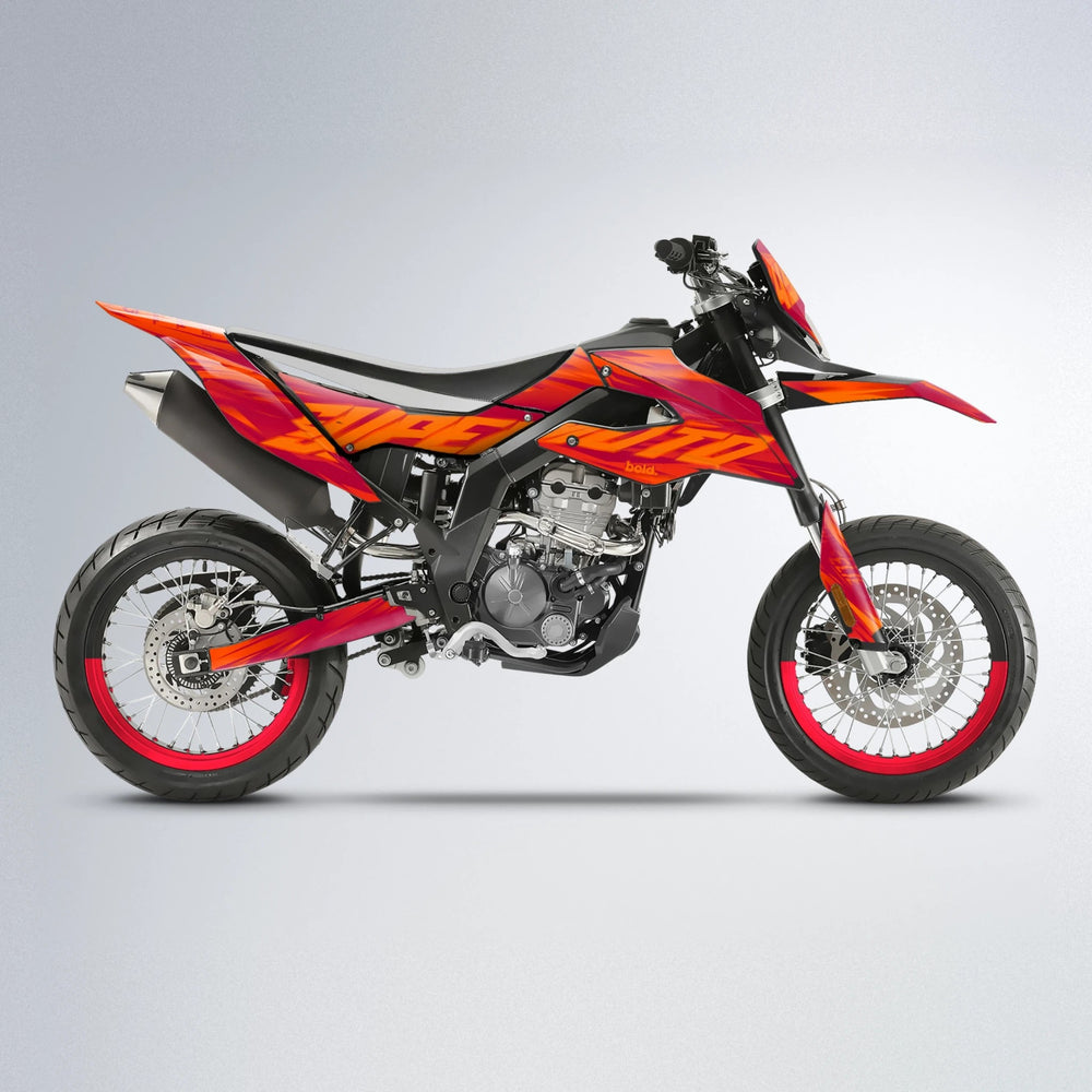 GEBEL V5 Aprilia SX 125 supermoto graphics kit in Red
