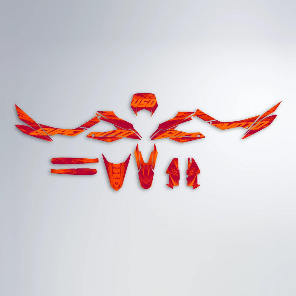 GEBEL V5 Aprilia SX 125 graphics kit parts layout in Red