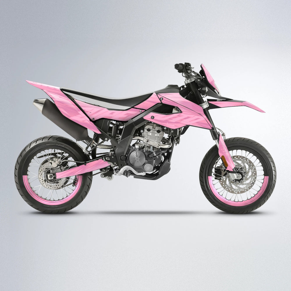 GEBEL V5 Aprilia SX 125 supermoto graphics kit in Sakura Pink