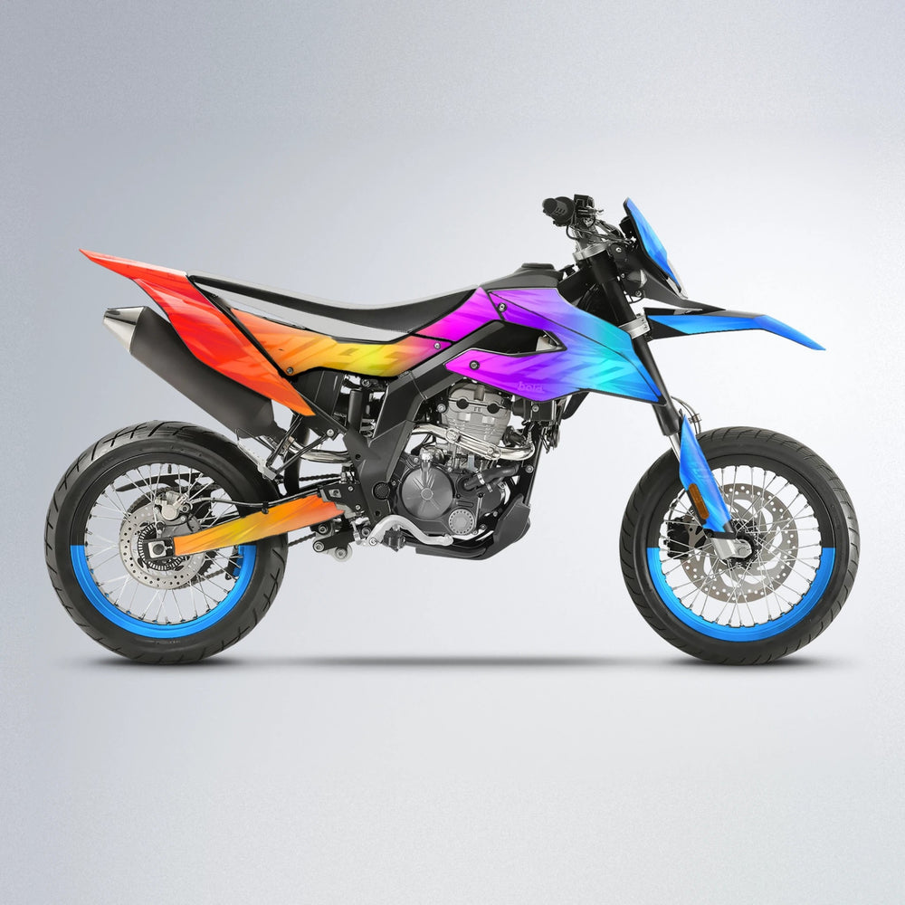 GEBEL V5 Aprilia SX 125 supermoto graphics kit in Sunset Fade