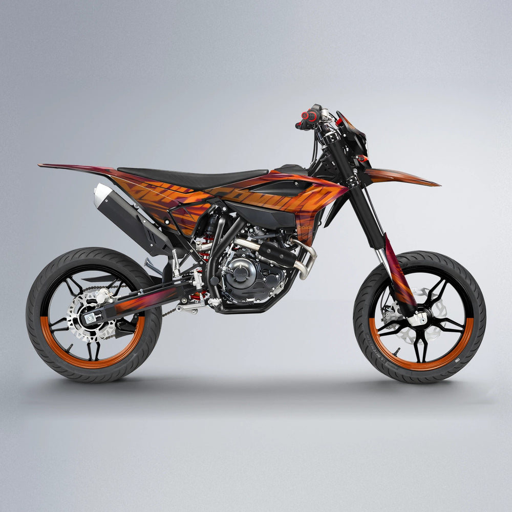 GEBEL V5 Beta supermoto graphics kit in Black & Red