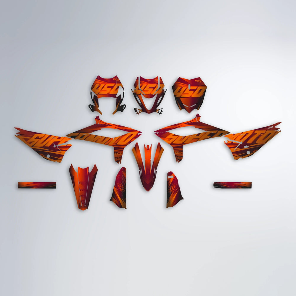 GEBEL V5 Beta graphics kit parts layout in Black & Red