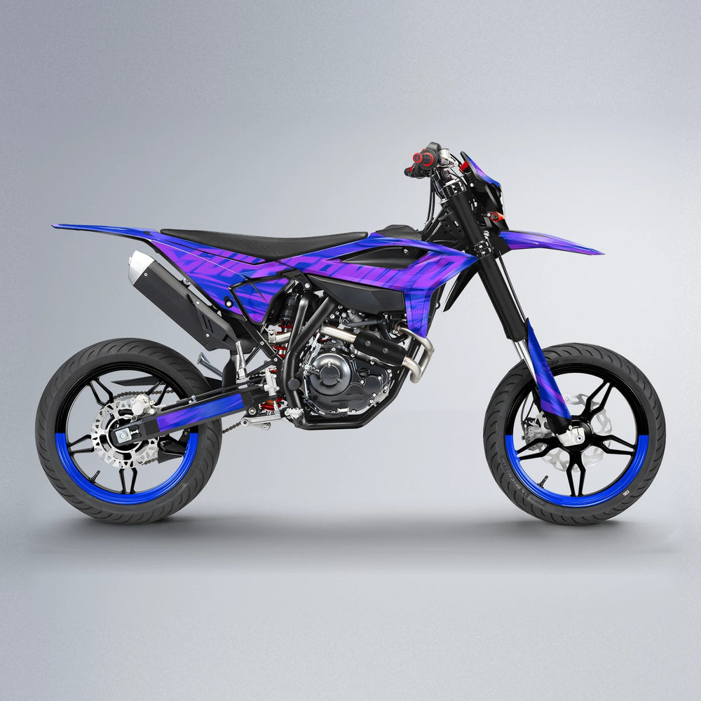 GEBEL V5 Beta supermoto graphics kit in Blue