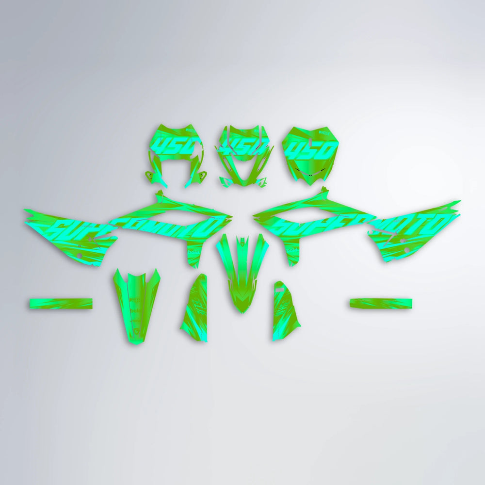 GEBEL V5 Beta graphics kit parts layout in Green