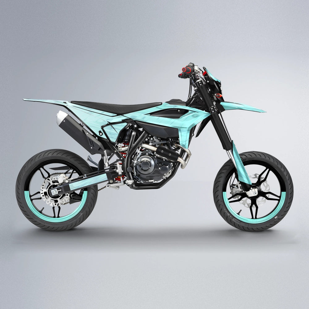 GEBEL V5 Beta supermoto graphics kit in Mint