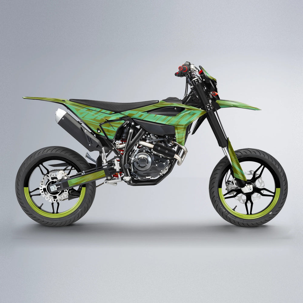 GEBEL V5 Beta supermoto graphics kit in Olive