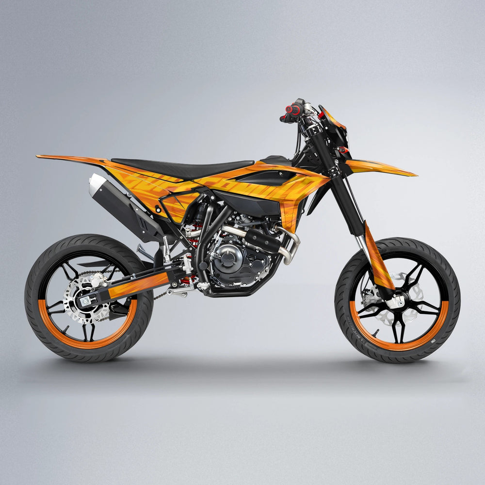 GEBEL V5 Beta supermoto graphics kit in Orange
