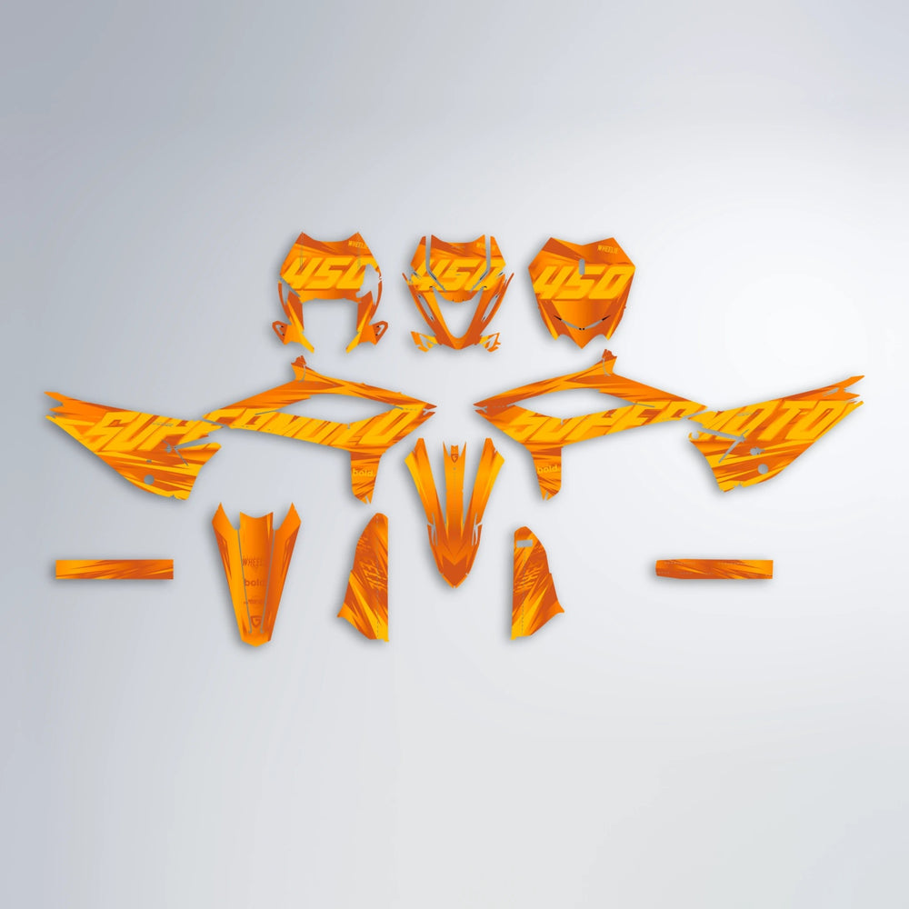 GEBEL V5 Beta graphics kit parts layout in Orange