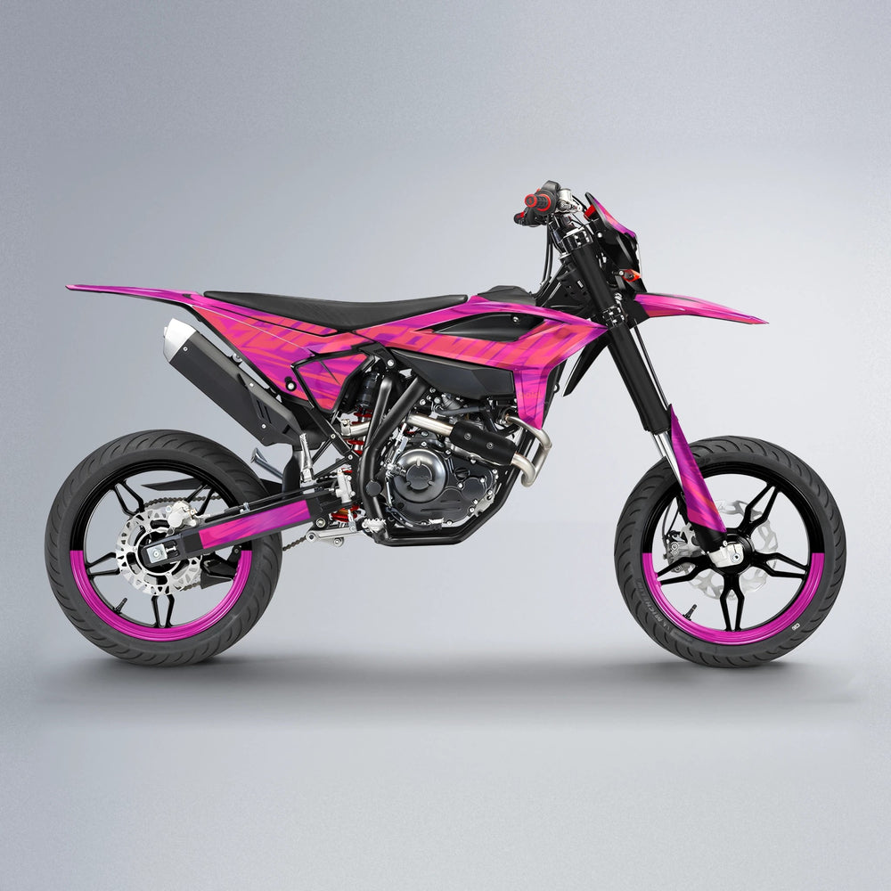 GEBEL V5 Beta supermoto graphics kit in Pink