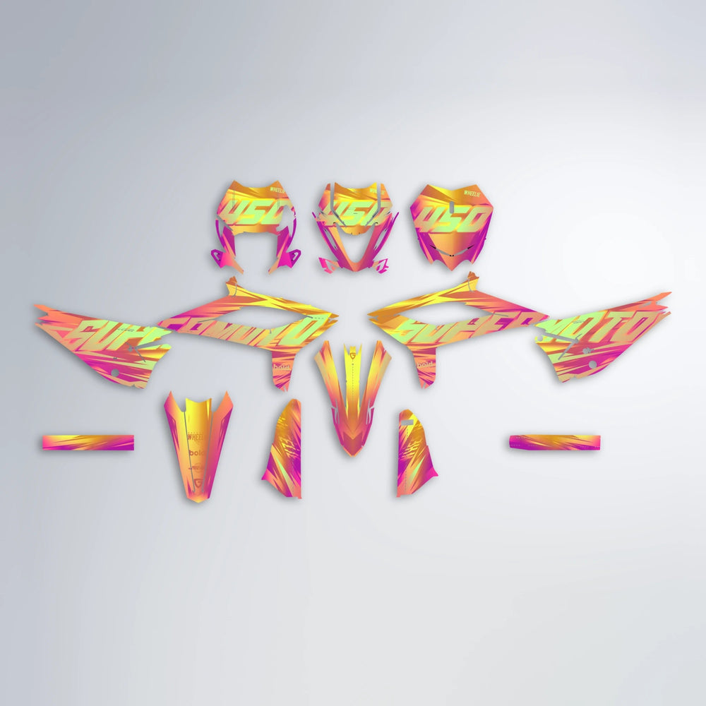 GEBEL V5 Beta graphics kit parts layout in Pink & Yellow