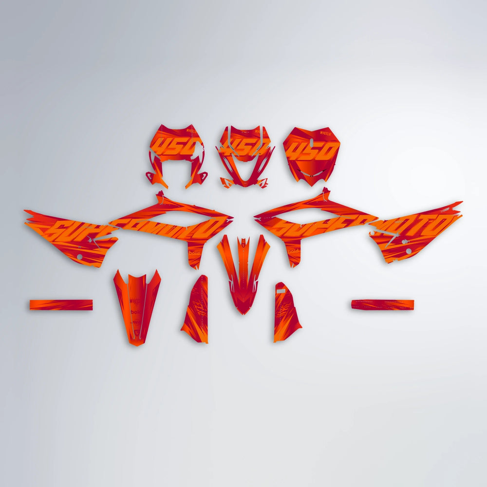 GEBEL V5 Beta graphics kit parts layout in Red