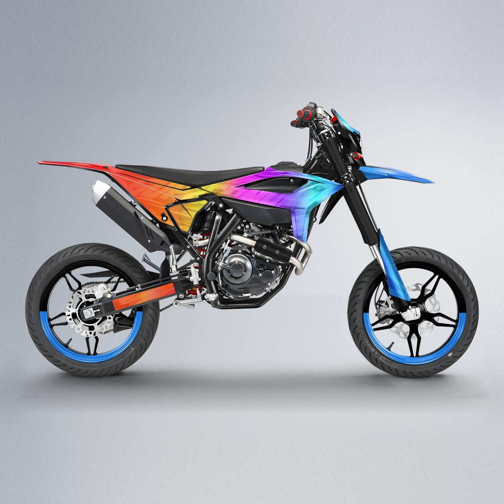 GEBEL V5 Beta supermoto graphics kit in Sunset Fade
