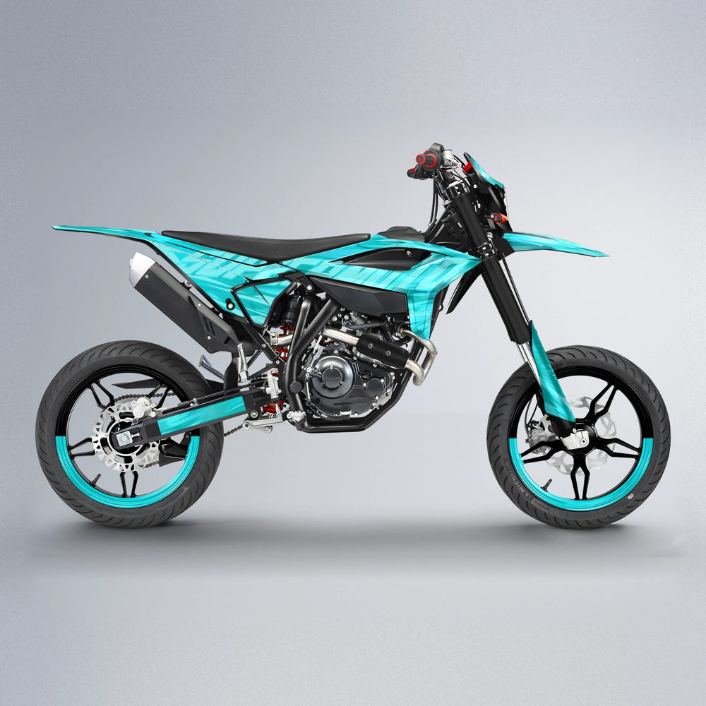 GEBEL V5 Beta supermoto graphics kit in Teal