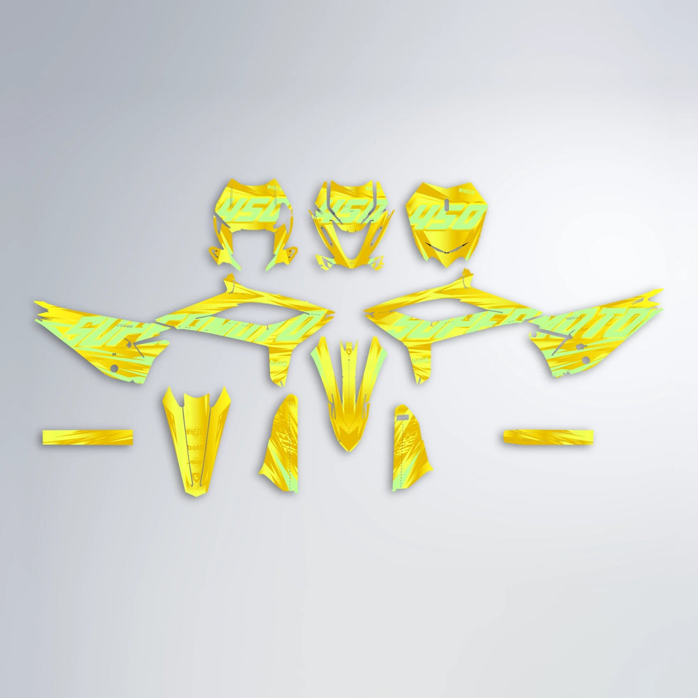 GEBEL V5 Beta graphics kit parts layout in Yellow