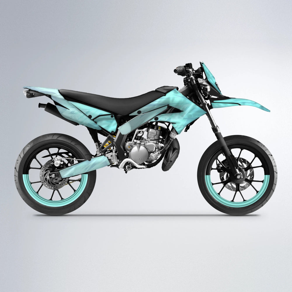 GEBEL V5 Derbi Senda supermoto graphics kit in Mint