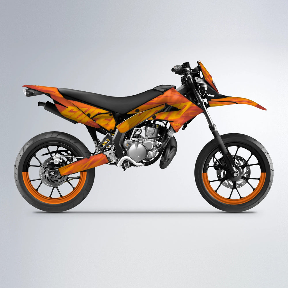 GEBEL V5 Derbi Senda supermoto graphics kit in Orange