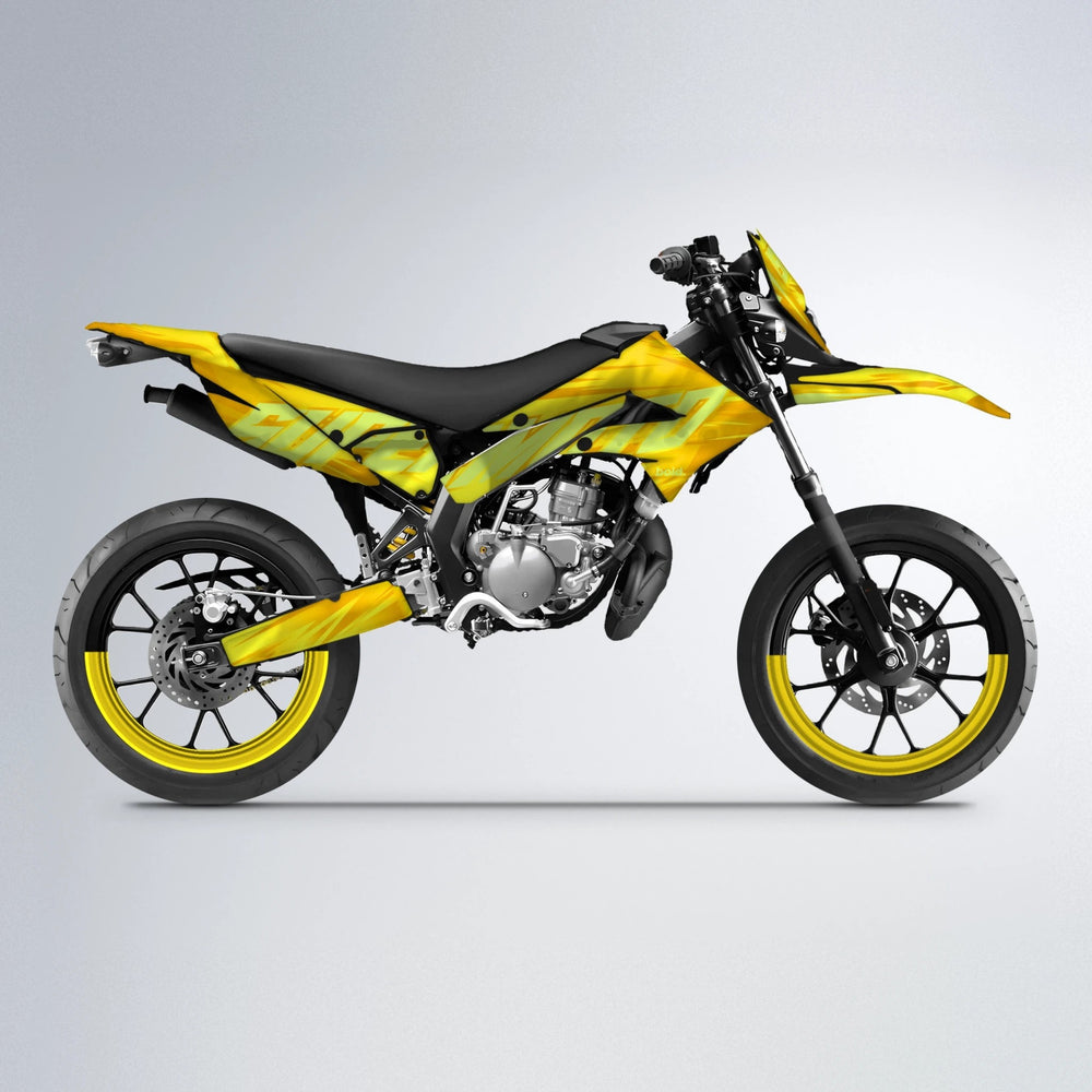 GEBEL V5 Derbi Senda supermoto graphics kit in Yellow