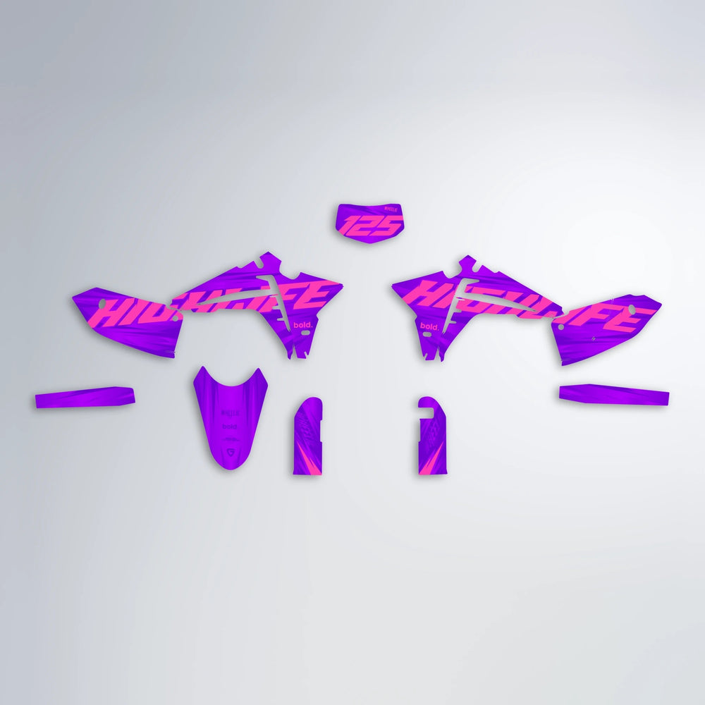 GEBEL V5 Fantic graphics kit parts layout in Custom Colour