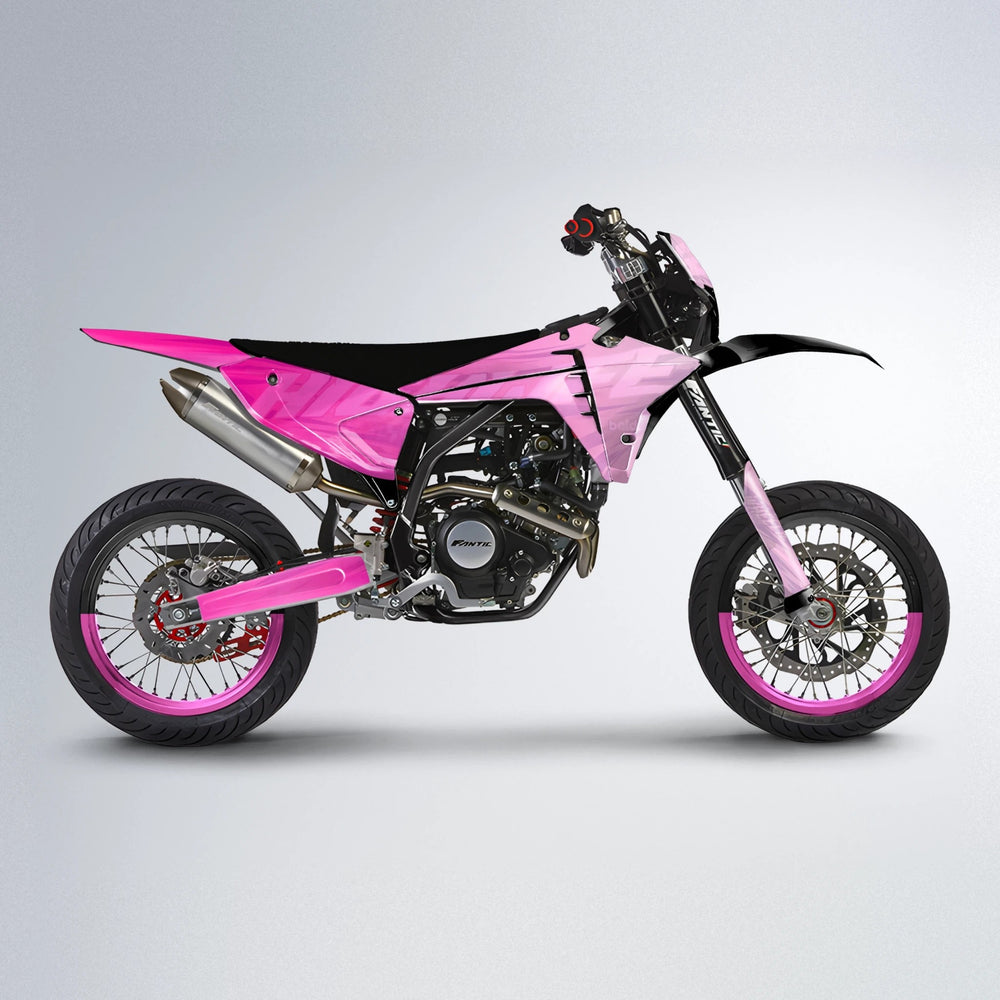 GEBEL V5 Fantic supermoto graphics kit in Flamingo