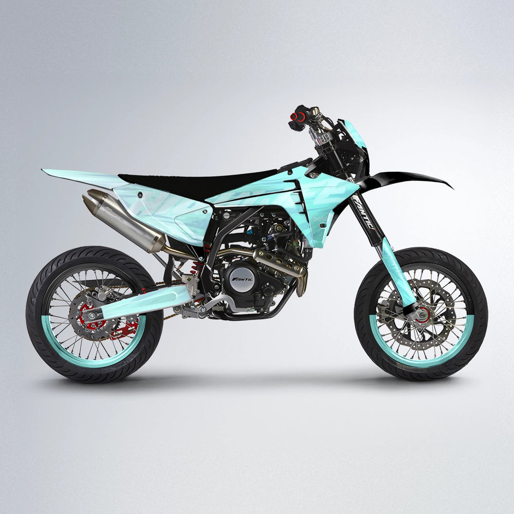 GEBEL V5 Fantic supermoto graphics kit in Mint