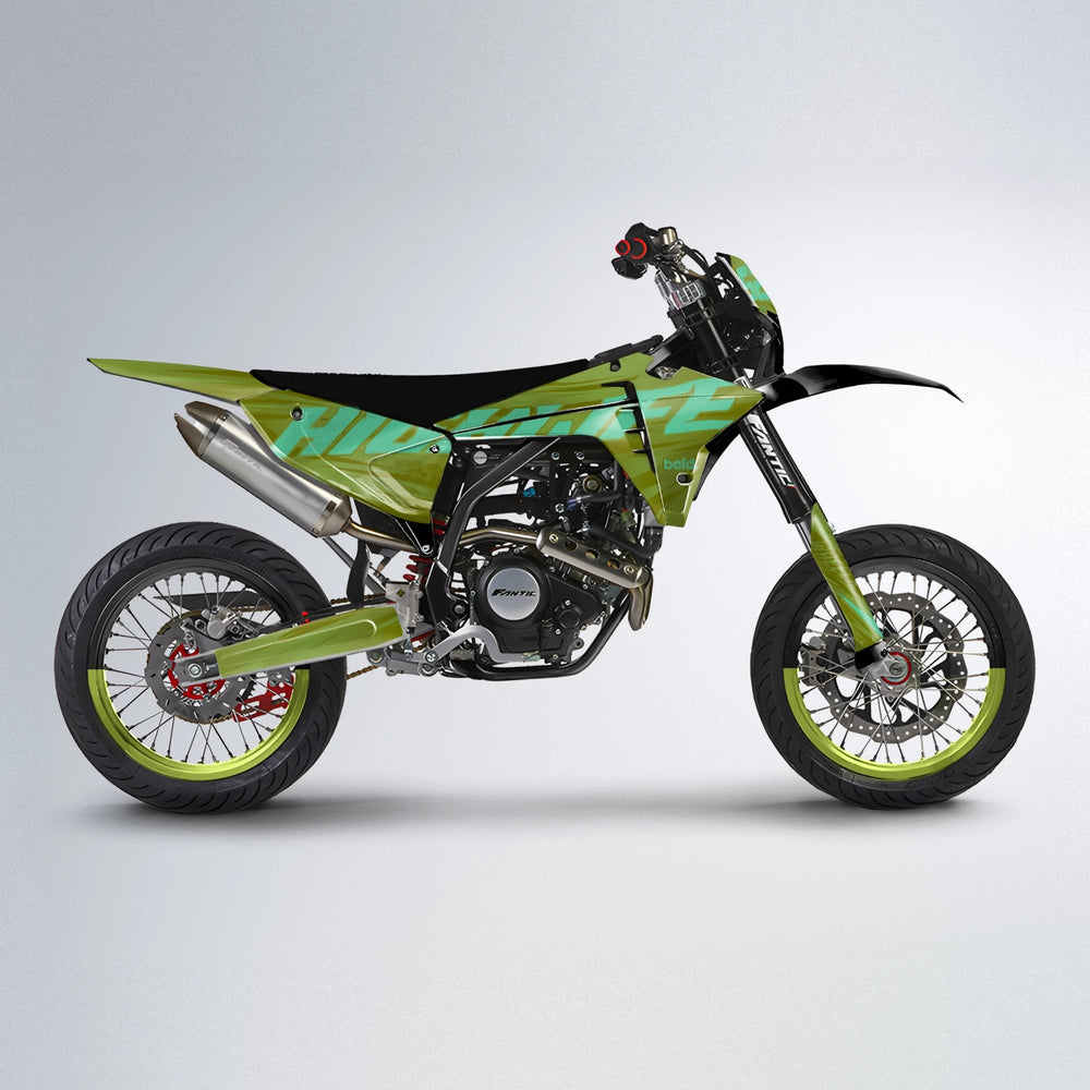 GEBEL V5 Fantic supermoto graphics kit in Olive