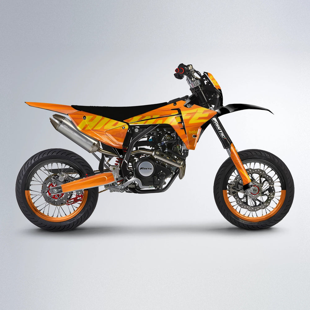 GEBEL V5 Fantic supermoto graphics kit in Orange