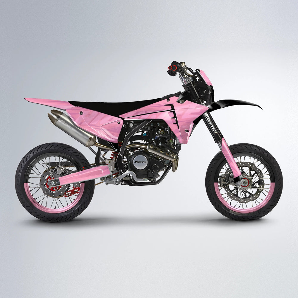 GEBEL V5 Fantic supermoto graphics kit in Sakura Pink