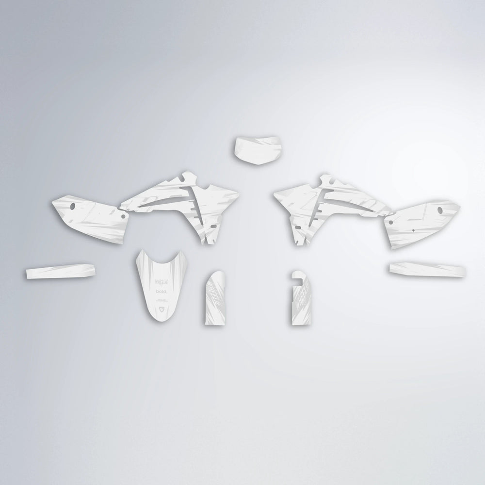 GEBEL V5 Fantic graphics kit parts layout in White