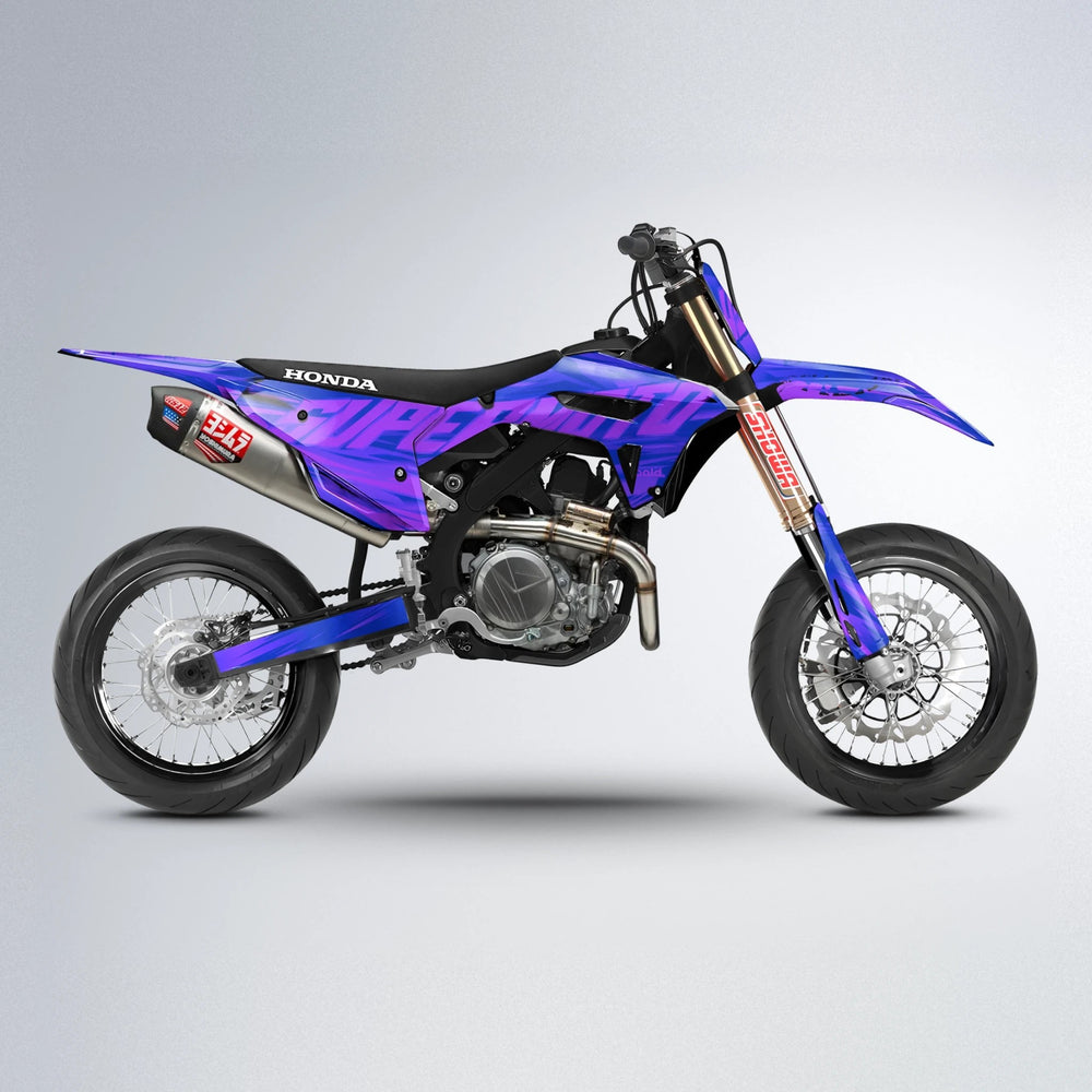 GEBEL V5 Honda supermoto graphics kit in Blue