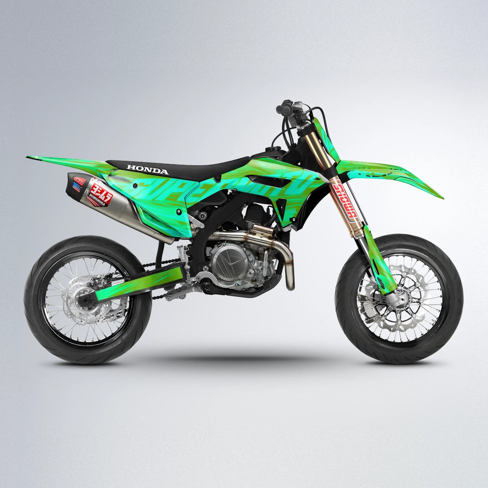 GEBEL V5 Honda supermoto graphics kit in Green