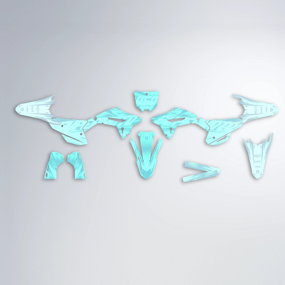 GEBEL V5 Honda graphics kit parts layout in Mint