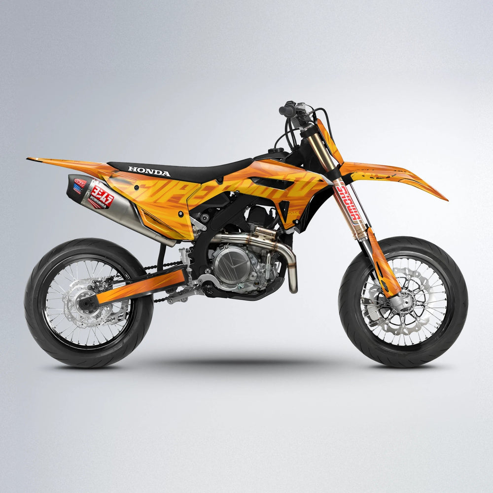 GEBEL V5 Honda supermoto graphics kit in Orange