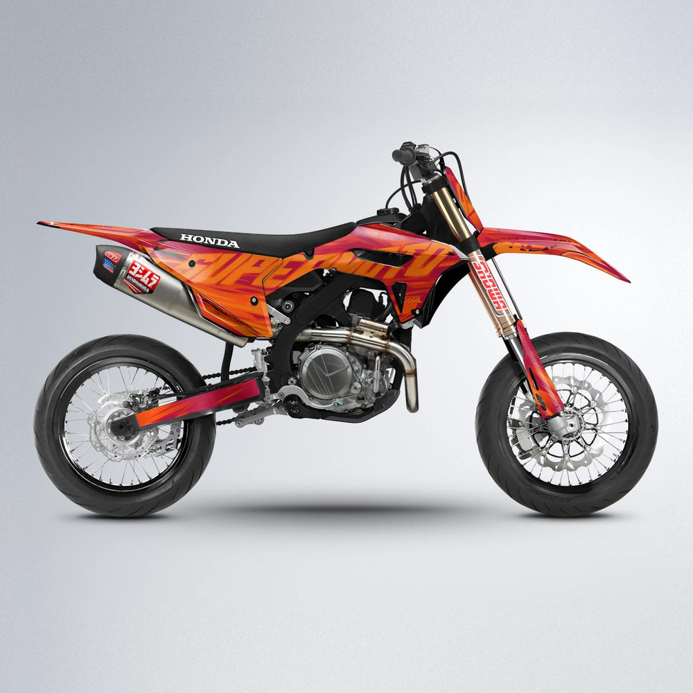 GEBEL V5 Honda supermoto graphics kit in Red