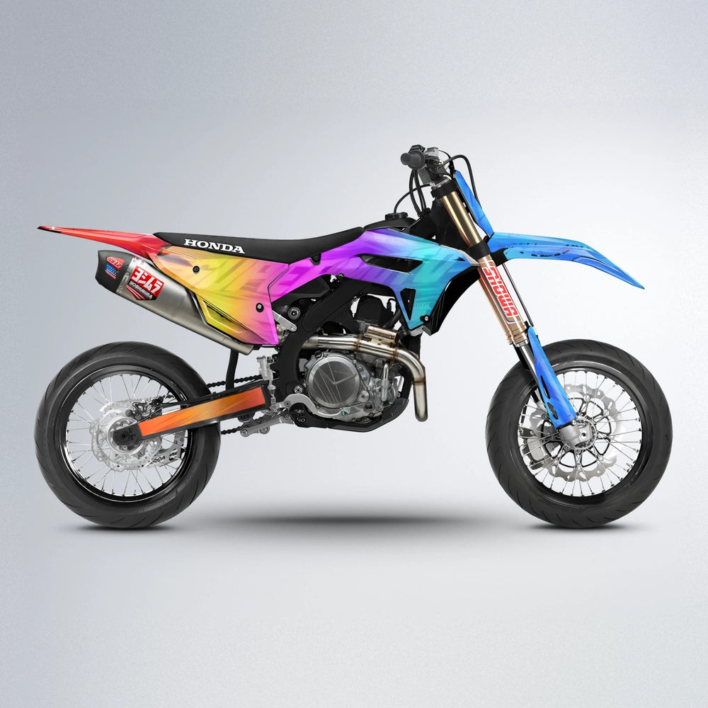 GEBEL V5 Honda supermoto graphics kit in Sunset Fade