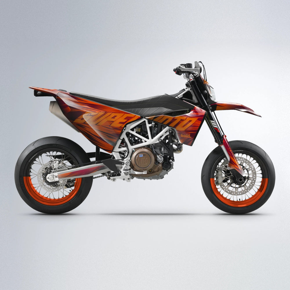 GEBEL V5 Husqvarna 701 supermoto graphics kit in Black & Red